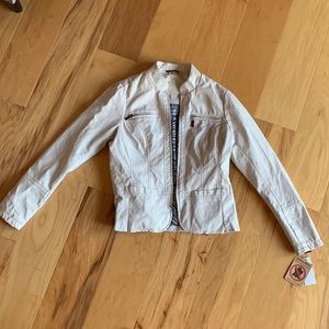 Cream leather jacket